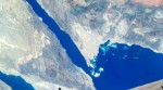 Part of the Sinai Peninsula, featuring the Gulf of Suez and the Gulf of Aqaba, were photographed by one of the STS-127 crewmembers aboard the Space Shuttle Endeavour