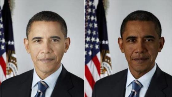 Dos imágenes del presidente de EE.UU., Barack Obama, que han sido manipuladas para una investigación.